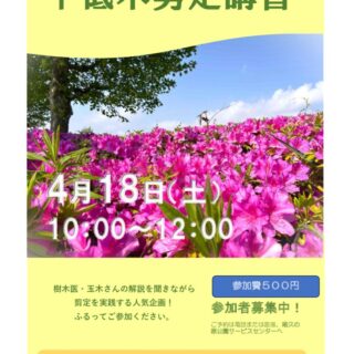 【尾久の原公園】中低木剪定講習